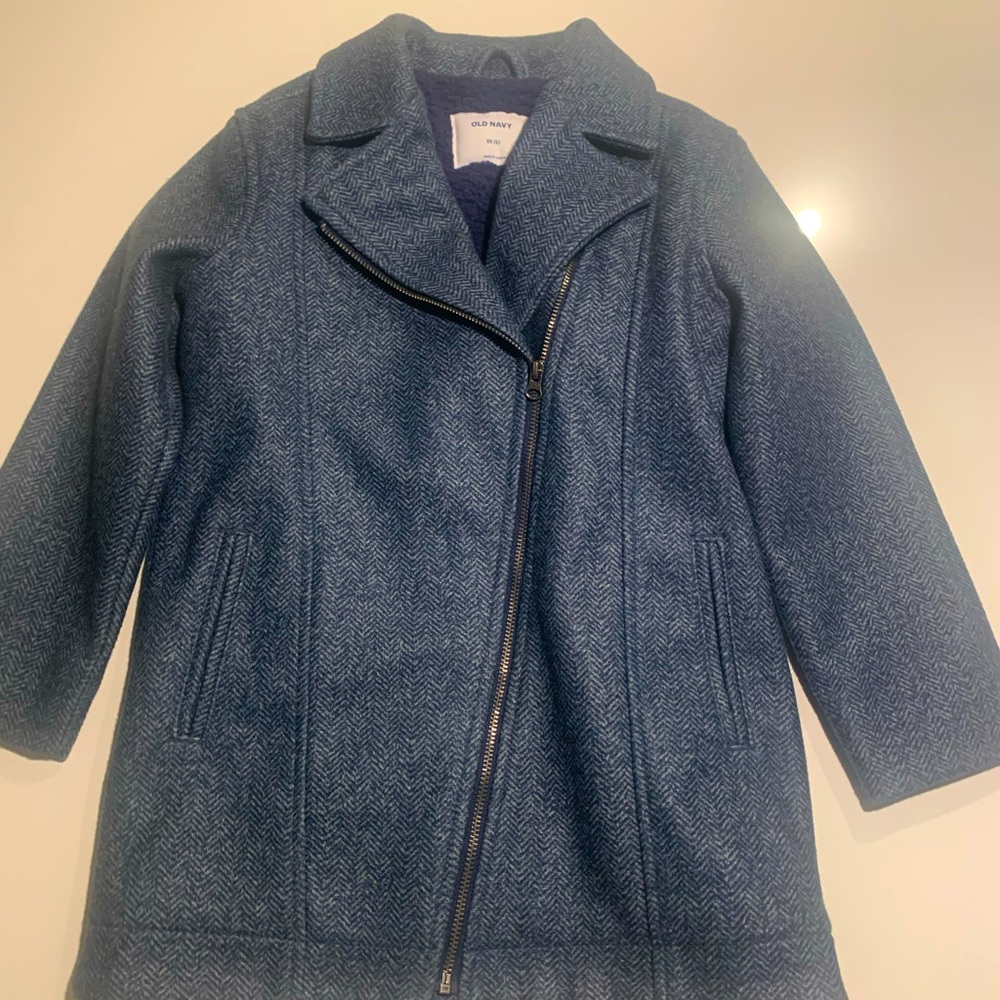 Girls size 5T navy and gray car coat.